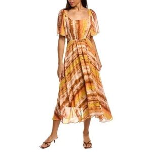 sachin and babi light blue dress Sleeveless V Neck Dress Taylor Women's Printed 3/4-Sleeve Chiffon Midi Dress
